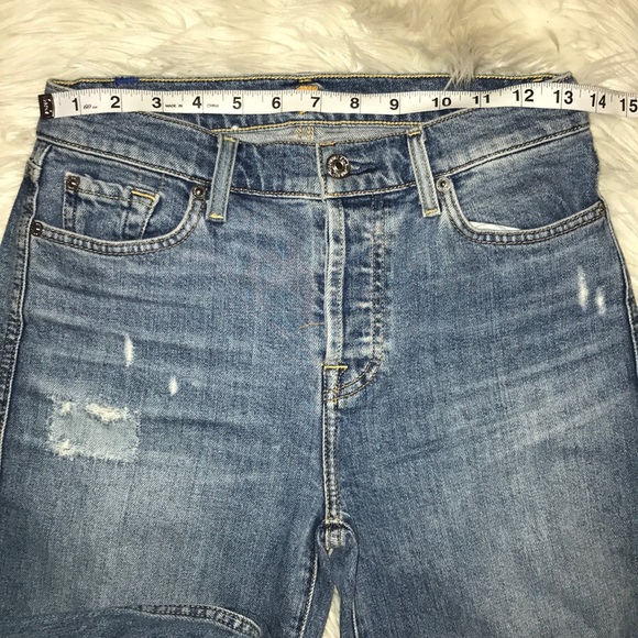 7FAM Edie High Waist Crop Straight Leg Jeans - Picture 6 of 8